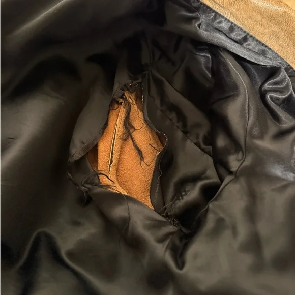 Vintage 90’s Men’s Brown Leather Bomber Jacket - Picture 11 of 16